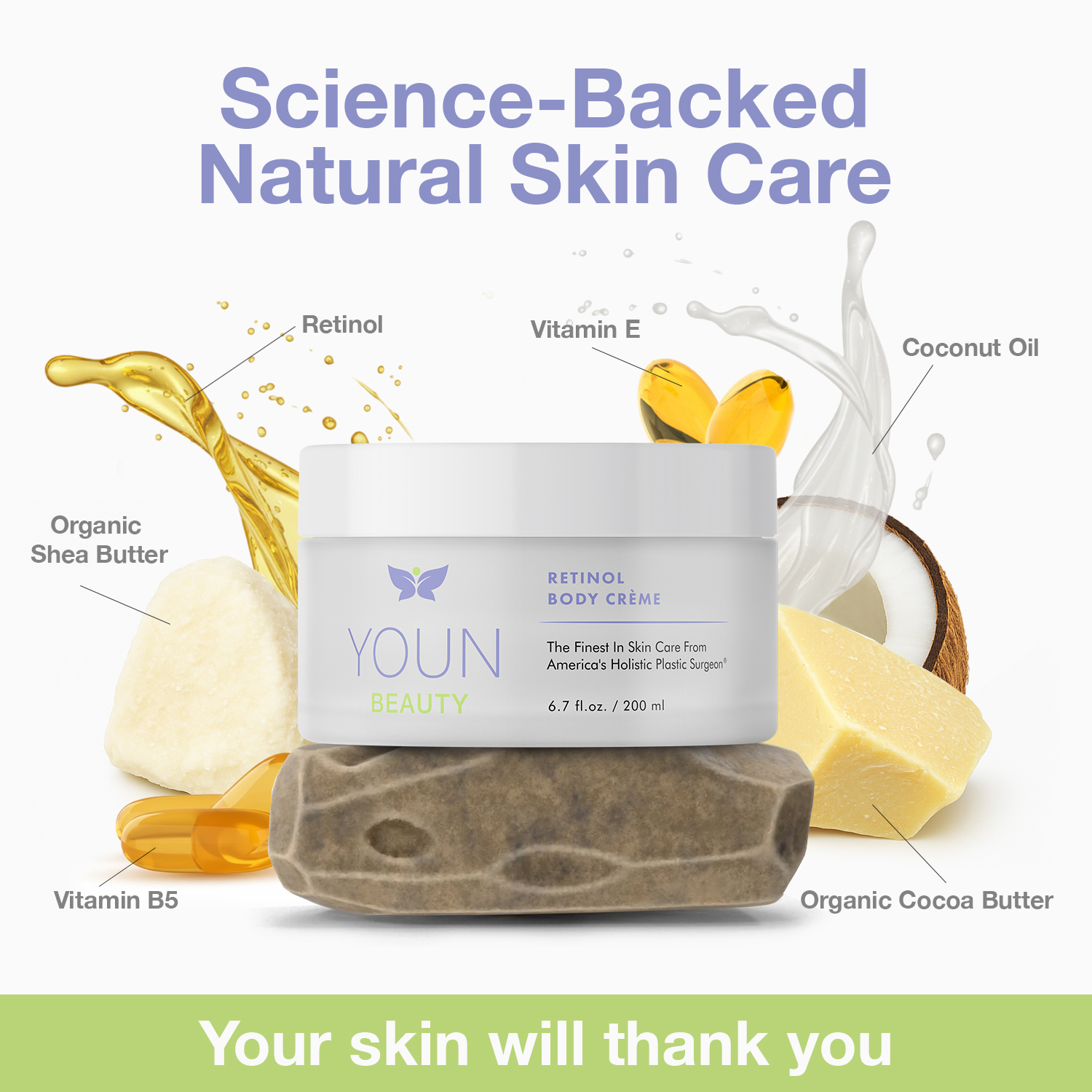Youn Retinol Body Cream Ingredients Image